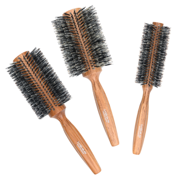 Sanbi SR Series - Soft Pure Boar Bristle Round Brush