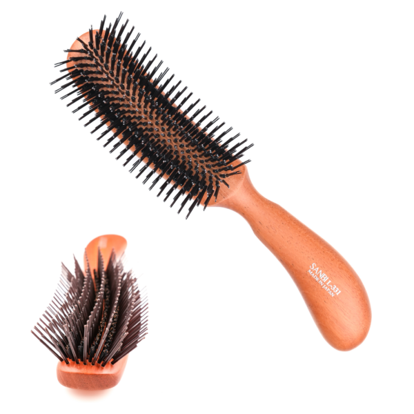 Sanbi L 331 - Boar Bristle Nylon Pin S Curve Styling Brush