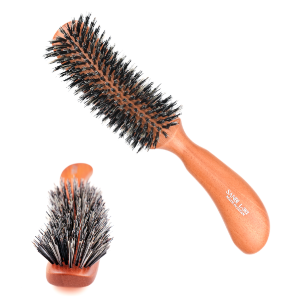 Sanbi L 381 - Soft Boar Bristle S Curve Styling Brush